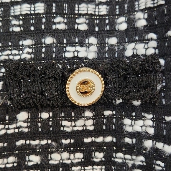 Girls Black & White Tweed Jacket, Size M/L ~ VGUC - Picture 5 of 8